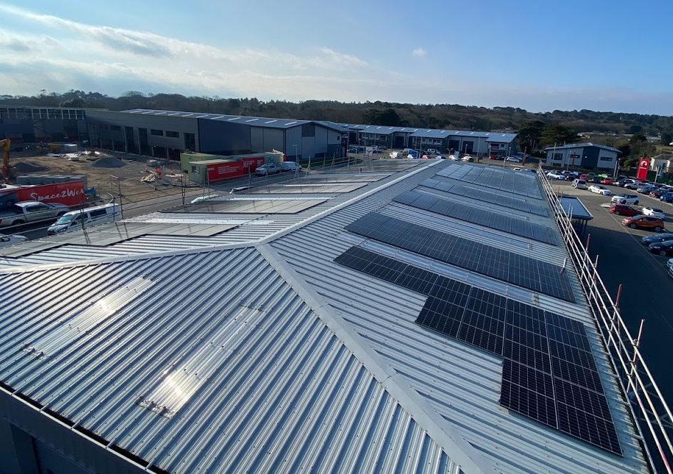 100kW Solar Install Dales Vauxhall Cornwall commercial solar