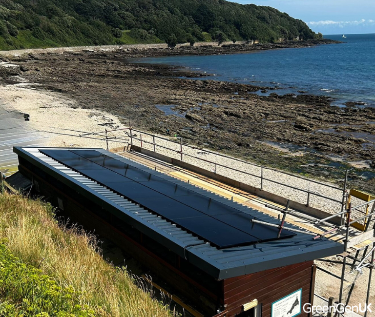 Castle Beach Cafe, Falmouth solar panels
