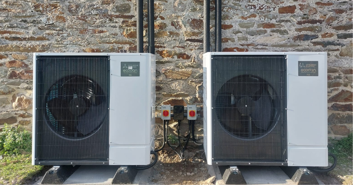 2 heat pumps installed under new planning rules in cornwall devon