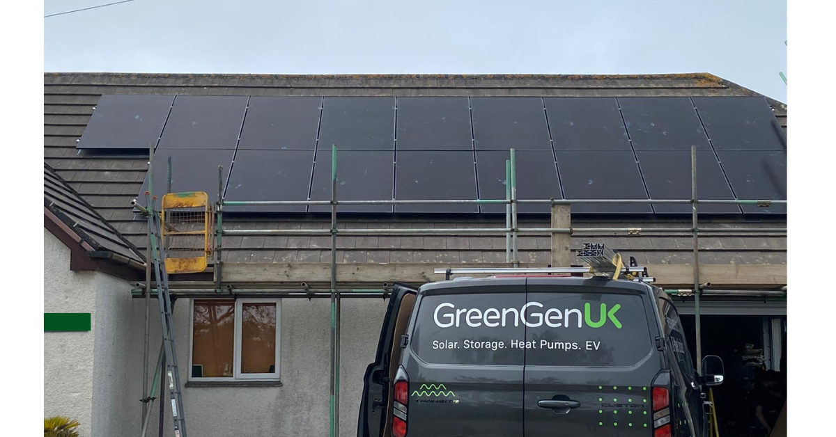 A solar pv array installed by greengenuk